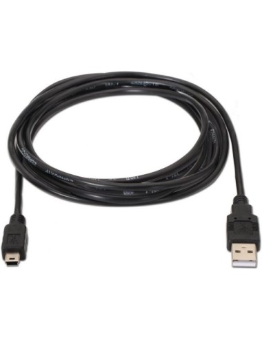 Cable USB 2.0 Aisens A101-0023/ USB Macho - USB Mini Macho/ 50cm/ Negro