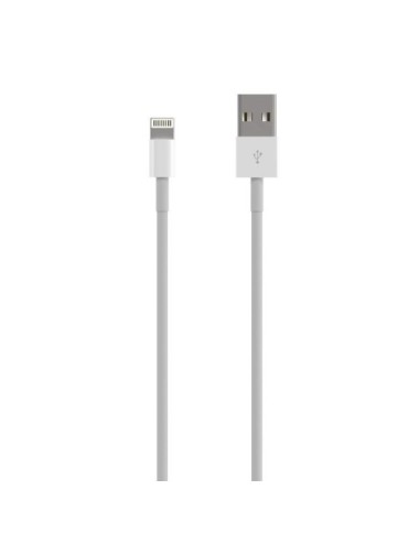 Cable USB 2.0 Lightning Aisens A102-0542/ USB Macho - Lightning Macho/ 50cm/ Blanco