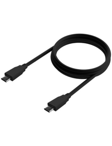 Cable USB 3.2 Tipo-C Aisens A107-0704 20GBPS 5A 100W/ USB Tipo-C Macho - USB Tipo-C Macho/ Hasta 100W/ 20Gbps/ 2m/ Negro