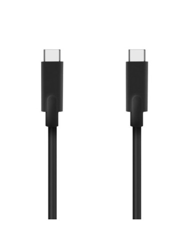 Cable USB 3.2 Tipo-C Aisens A107-0707 5GBPS 3A 60W/ USB Tipo-C Macho - USB Tipo-C Macho/ Hasta 60W/ 5Gbps/ 5m/ Negro