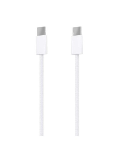 Cable USB 2.0 Tipo-C Aisens A107-0856/ USB Tipo-C Macho - USB Tipo-C Macho/ Hasta 60W/ 480Mbps/ 2m/ Blanco
