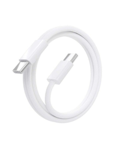 Cable USB 2.0 Tipo-C Aisens A107-0856/ USB Tipo-C Macho - USB Tipo-C Macho/ Hasta 60W/ 480Mbps/ 2m/ Blanco