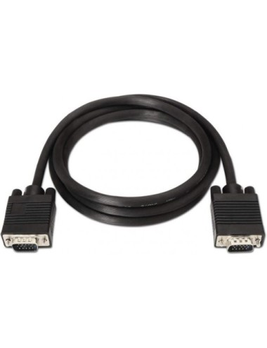 Cable SVGA Aisens A113-0068/ VGA Macho - VGA Macho/ Hasta 3W/ 10Mbps/ 1.8m/ Negro