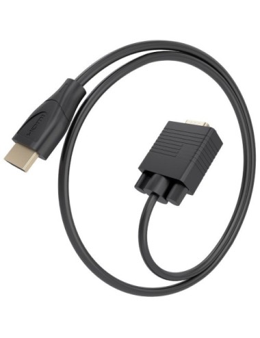 Cable Conversor Aisens A122-1010 SVGA Macho/ HDMI Macho/ 1m/ Negro