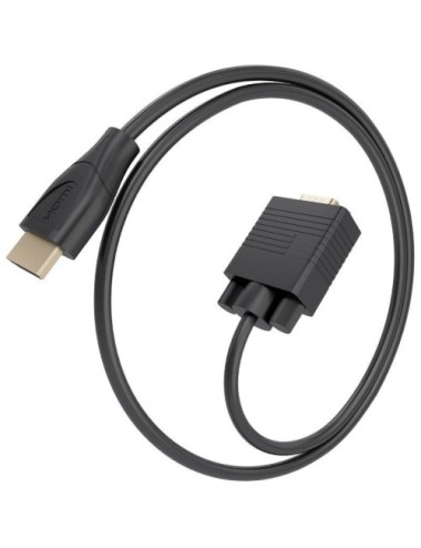 Cable Conversor Aisens A122-1012 SVGA Macho/ HDMI Macho/ 2m/ Negro