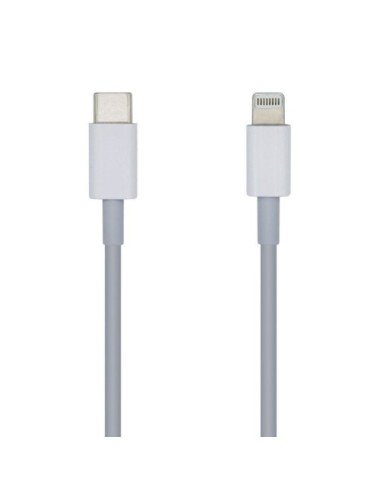 Cable USB Tipo-C 2.0 Lightning Aisens A102-0443/ Lightning Macho - USB Tipo-C Macho/ 480Mbps/ 2m/ Blanco