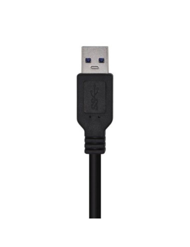 Cable USB 3.0 Aisens A105-0446/ USB Macho - USB Macho/ 1m/ Negro