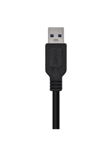 Cable USB 3.0 Aisens A105-0448/ USB Macho - USB Macho/ 3m/ Negro