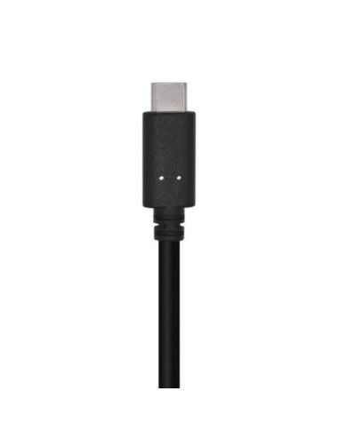 Cable USB 3.1 Tipo-C Aisens A107-0450/ USB Tipo-C Macho - USB Macho/ 10Gbps/ 1.5m/ Negro