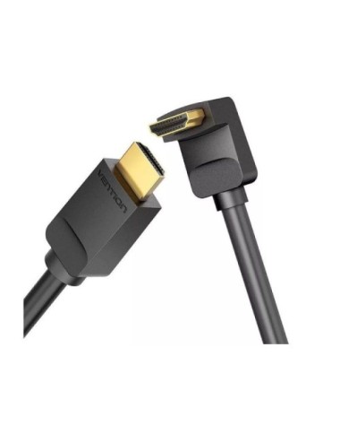 Cable HDMI 2.0 4K Acodado 90º Vention AARBG/ HDMI Macho - HDMI Macho/ 1.5m/ Negro