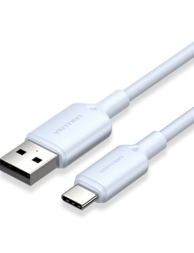 Cable USB 2.0 Tipo-C Vention CTQLH/ USB Tipo-C Macho - USB Macho/ Hasta 60W/ 480Mbps/ 2m/ Azul