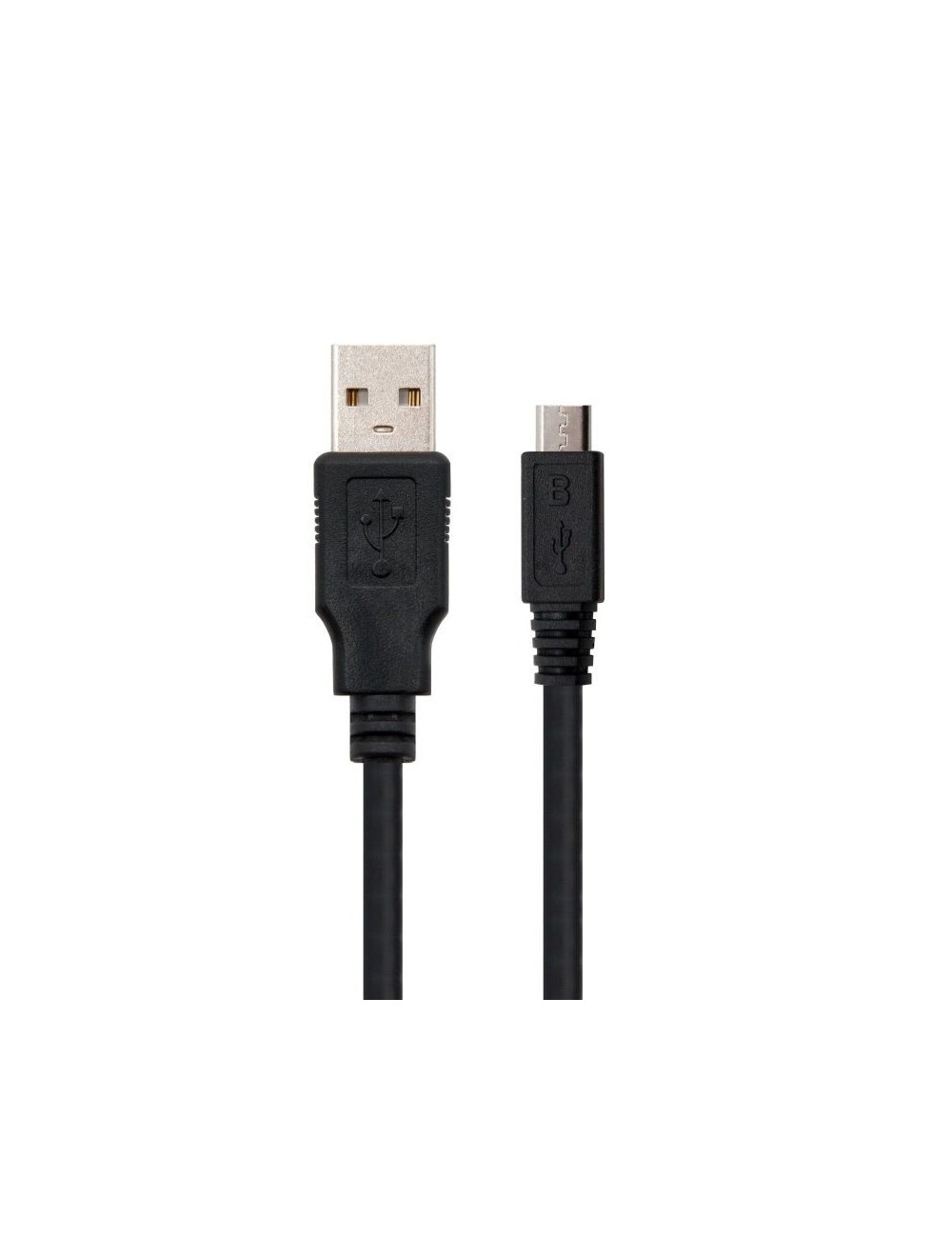 Cable USB 2.0 Nanocable 10.01.0500/ USB Macho - MicroUSB Macho/ 80cm/ Negro