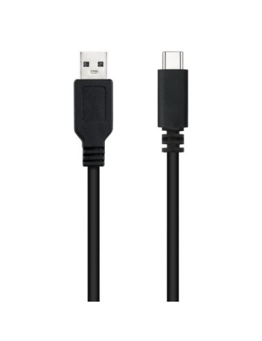 Cable USB 2.0 Nanocable 10.01.2101-L150/ USB Tipo-C Macho - USB Macho/ 480Mbps/ 1.5m/ Negro