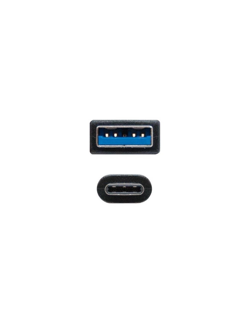 Cable USB 3.1 Nanocable 10.01.4001/ USB Tipo-C Macho - USB Macho/ 1m/ Negro