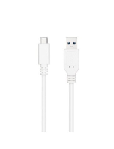 Cable USB 3.1 Tipo-C Nanocable 10.01.4001-L150-W/ USB Tipo-C Macho - USB Macho/ 10Gbps/ 1.5m/ Blanco