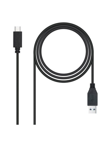 Cable USB 3.1 Tipo-C Nanocable 10.01.4002/ USB Tipo-C Macho - USB Macho/ 10Gbps/ 2m/ Negro