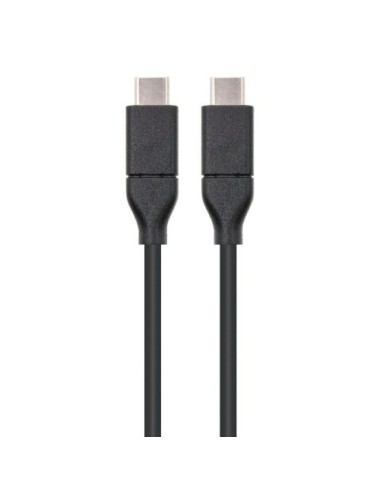 Cable USB 3.1 Nanocable 10.01.4101/ USB Tipo-C Macho - USB Tipo-C Macho/ 1m/ Negro