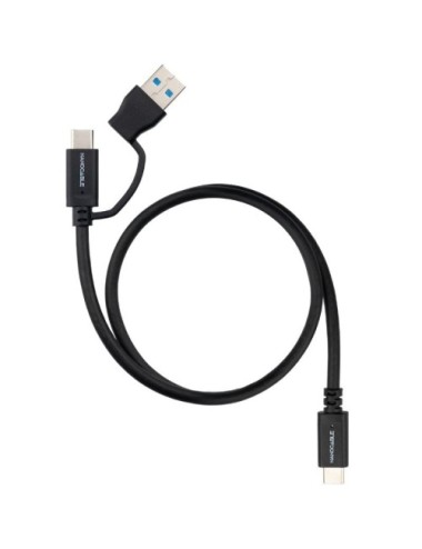 Cable USB 3.2 Tipo-C Nanocable 10.01.4801/ USB Tipo-C Macho/ USB Macho - USB Tipo-C Macho/ Hasta 60W/ 10Gbps/ 1m/ Negro