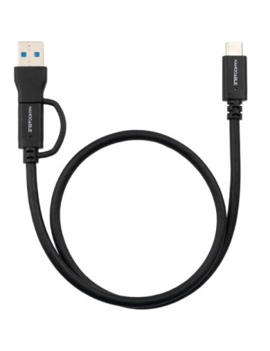 Cable USB 3.2 Tipo-C Nanocable 10.01.4803/ USB Tipo-C Macho/ USB Macho - USB Tipo-C Macho/ Hasta 60W/ 10Gbps/ 3m/ Negro