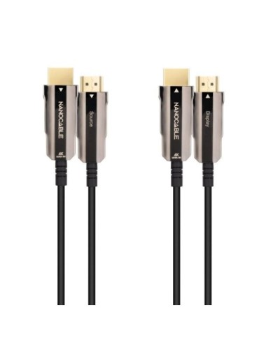 Cable HDMI 2.0 4K AOC Nanocable 10.15.2020/ HDMI Macho - HDMI Macho/ 20m/ Negro