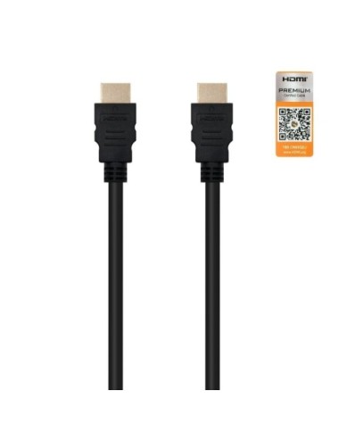 Cable HDMI 2.0 4K Nanocable 10.15.3603/ HDMI Macho - HDMI Macho/ 3m/ Certificado/ Negro