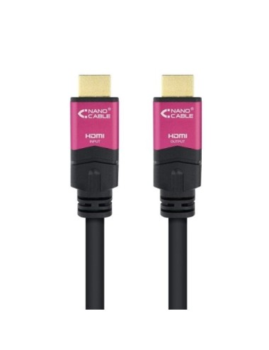 Cable HDMI 2.0 4K Nanocable 10.15.3715/ HDMI Macho - HDMI Macho/ 15m/ Negro