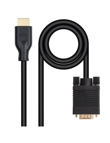 Cable Conversor Nanocable 10.15.4602/ VGA Macho - HDMI 8K Macho/ 1.8m/ Negro