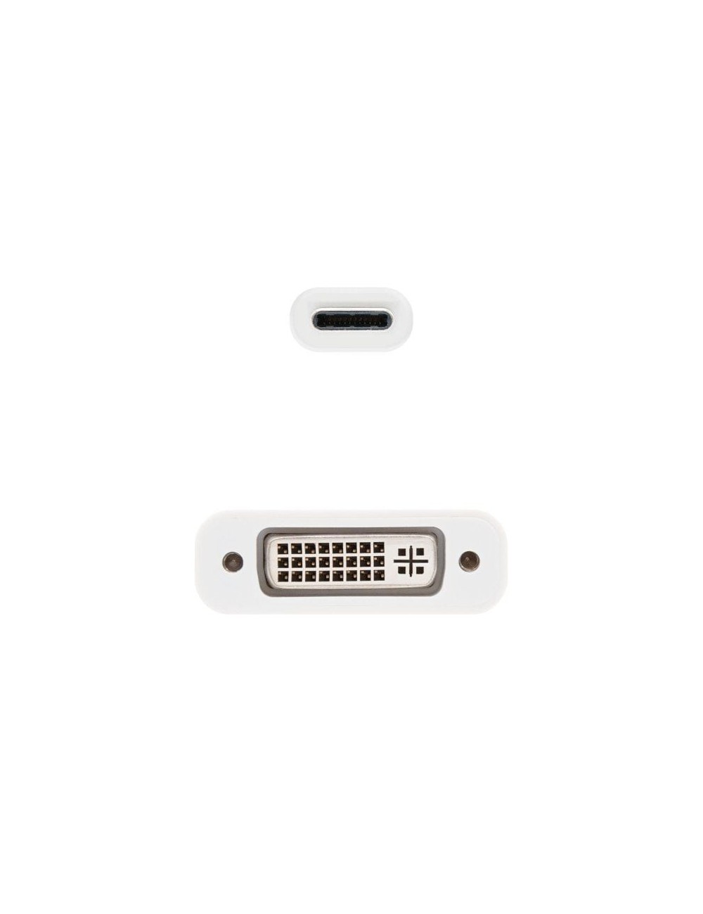 Conversor Nanocable 10.16.4103/ USB Tipo-C Macho - DVI-D (24+1) Hembra/ 15cm/ Blanco