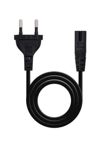 Cable Alimentación Forma 8 Nanocable 10.22.0402-L300/ CEE7/16 Macho - C7 Hembra/ 3m/ Negro