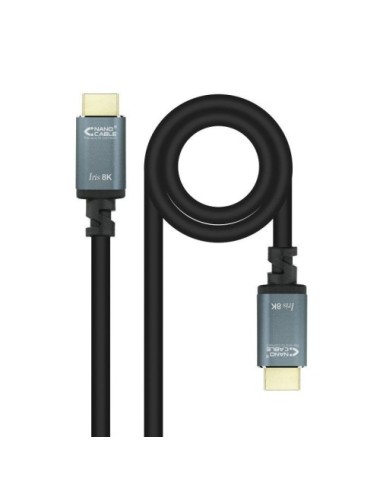 Cable HDMI 2.1 8K Nanocable 10.15.8002/ HDMI Macho - HDMI Macho/ 2m/ Negro