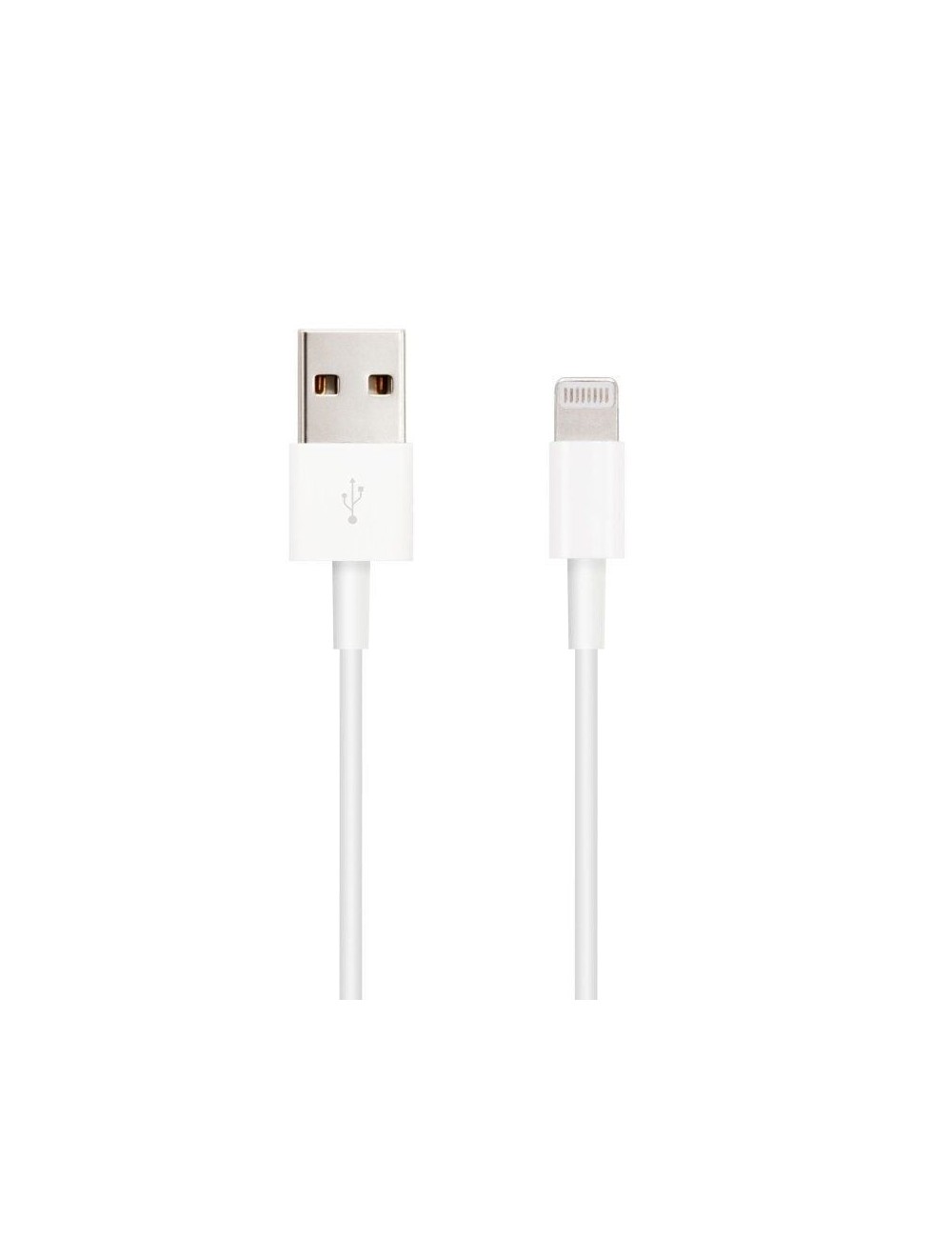 Cable USB 2.0 Lightning Nanocable 10.10.0400/ USB Macho - Lightning Macho/ 50 cm/ Blanco
