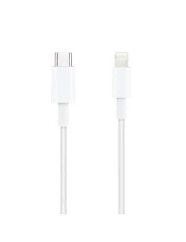 Cable USB 2.0 Tipo-C Lightning Nanocable 10.10.0602/ USB Tipo-C Macho - Lightning Macho/ 2m/ Blanco