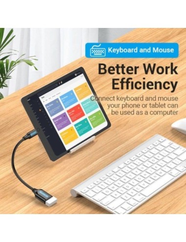 Adaptador USB 3.1 Tipo-C Vention CCVBB/ USB Tipo-C Macho - USB Hembra