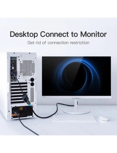 Conversor Vention ACNBB/ VGA Macho - HDMI Hembra/ 15cm/ Negro