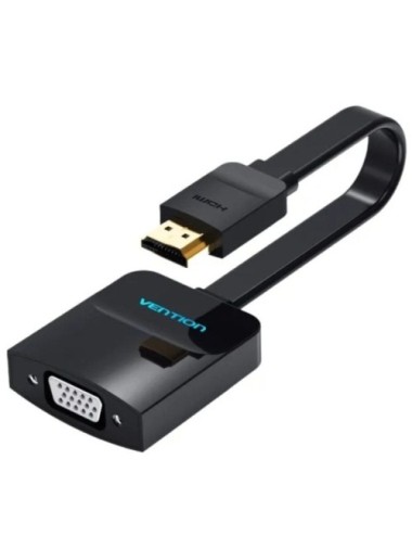 Conversor Vention 74345/ HDMI Macho/ VGA Hembra/ 15cm/ Negro