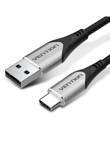 Cable USB 2.0 Tipo-C Vention CODHD/ USB Tipo-C Macho - USB Macho/ 480Mbps/ 50cm/ Gris