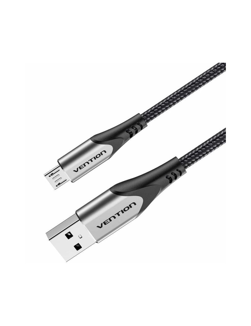 Cable USB 2.0 Vention COAHH/ microUSB Macho - USB Macho/ 480Mbps/ 2m/ Gris