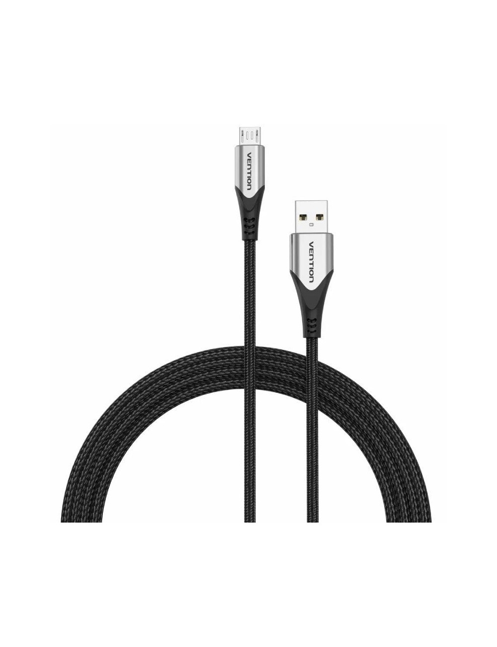 Cable USB 2.0 Vention COAHH/ microUSB Macho - USB Macho/ 480Mbps/ 2m/ Gris