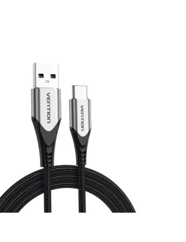 Cable USB 2.0 Tipo-C Vention CODHF/ USB Macho - USB Tipo-C Macho/ 480Mbps/ 1m/ Gris