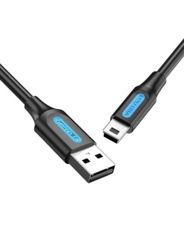 Cable USB 2.0 Vention COMBD/ USB Macho - MiniUSB Macho/ 480Mbps/ 50cm/ Negro