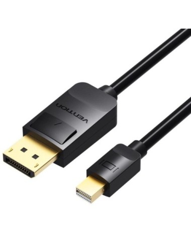 Cable Mini DisplayPort 1.4 4K Vention HAABH/ Mini DisplayPort Macho - DisplayPort Macho/ 2m/ Negro