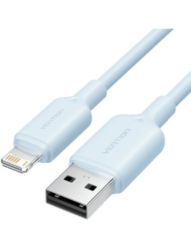 Cable USB 2.0 Lightning Vention LAMSF/ USB Macho - Lightning Macho/ 480Mbps/ 1m/ Azul