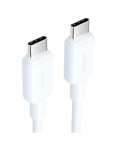 Cable USB 2.0 Tipo-C 3A Vention TRCSF/ USB Tipo-C Macho - USB Tipo-C Macho/ Hasta 60W/ 480Mbps/ 1m/ Azul
