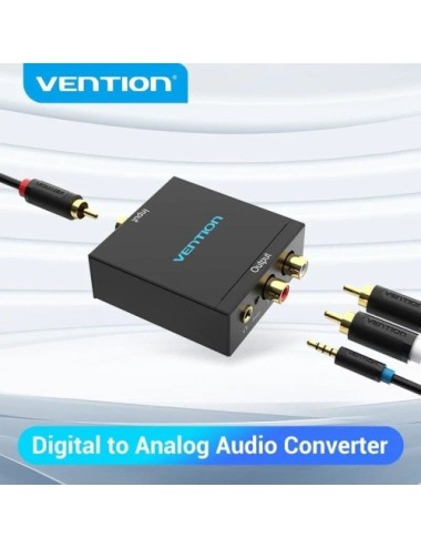 Convertidor de Audio Vention BDFB0-EU/ Entrada Toslink y RCA/ Salida 2x RCA