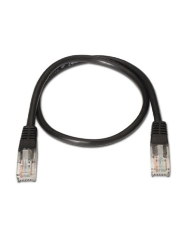 Cable de Red RJ45 UTP Aisens A133-0202 Cat.5e/ 50cm/ Negro