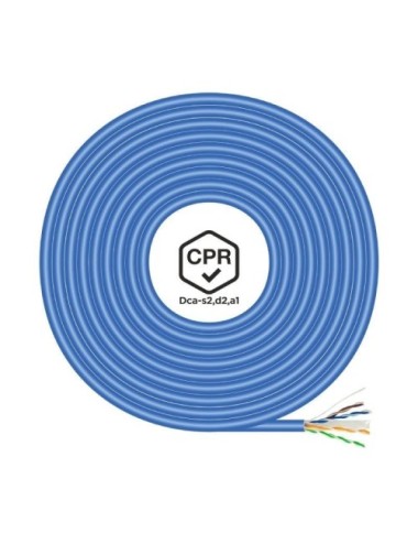 Bobina de Cable RJ45 UTP AWG24 LSZH CPR Dca Aisens A135-0663 Cat.6/ 305m/ Azul