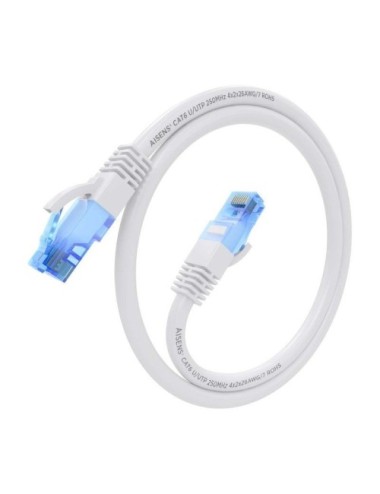 Cable de Red RJ45 AWG26 CCA UTP Aisens A135-0821 Cat.6/ 2m/ Blanco