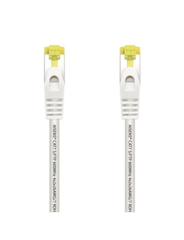 Cable de Red RJ45 SFTP Aisens A146-0490 Cat.7/ 1m/ Blanco