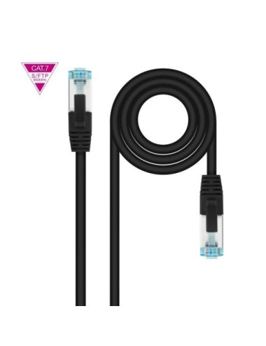Cable de Red RJ45 SFTP Nanocable 10.20.1700-L25-BK Cat.7/ 25cm/ Negro