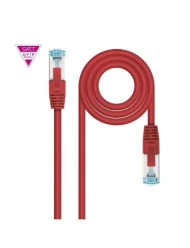 Cable de Red RJ45 SFTP Nanocable 10.20.1701-R Cat.7/ 1m/ Rojo